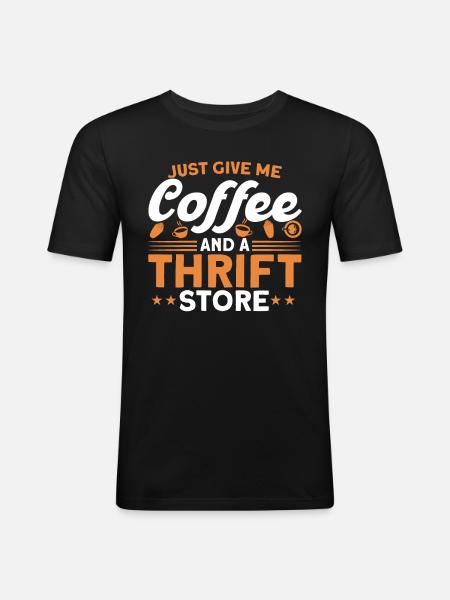 Vente à la ferme Thrifting - T-shirt près du corps Homme - noir