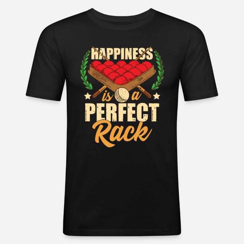 Snooker lustig - Männer Slim Fit T-Shirt - Schwarz