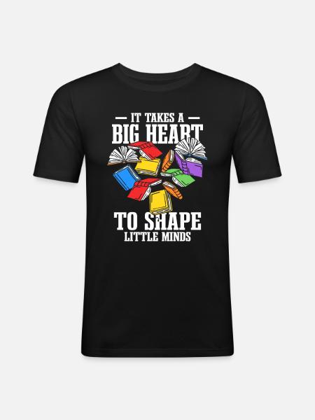 Teacher Quote Teaching Students School - Men's Slim Fit T-Shirt - black