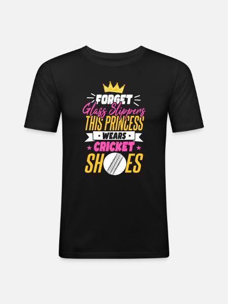 Fille de cricket - T-shirt près du corps Homme - noir