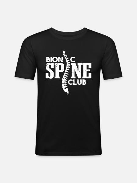 Binoic Spine Club - Männer Slim Fit T-Shirt - Schwarz