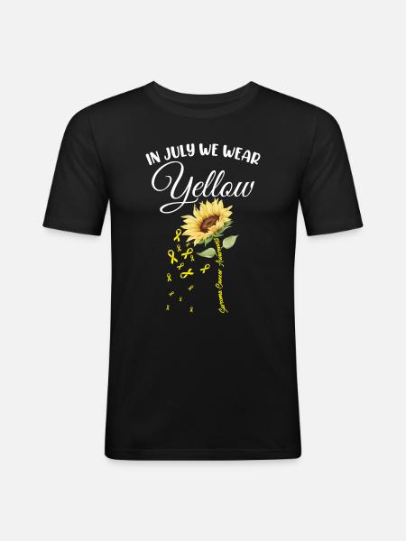 Sarcoma Cancer Awareness - Men's Slim Fit T-Shirt - black