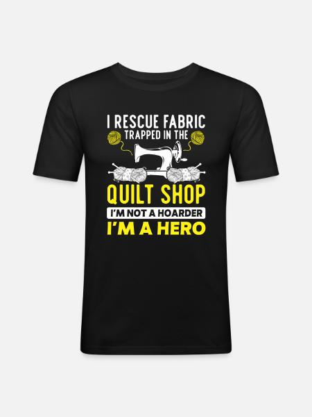 Quilting Gift Sewing Knitting Quilter - Men's Slim Fit T-Shirt - black