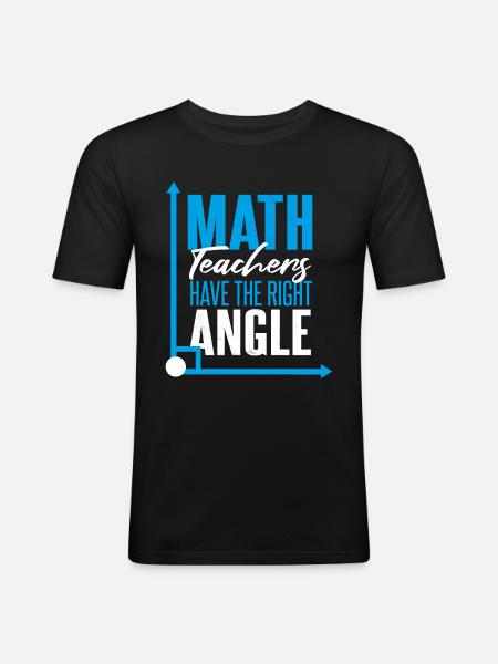 Math Teacher Funny - Men's Slim Fit T-Shirt - black