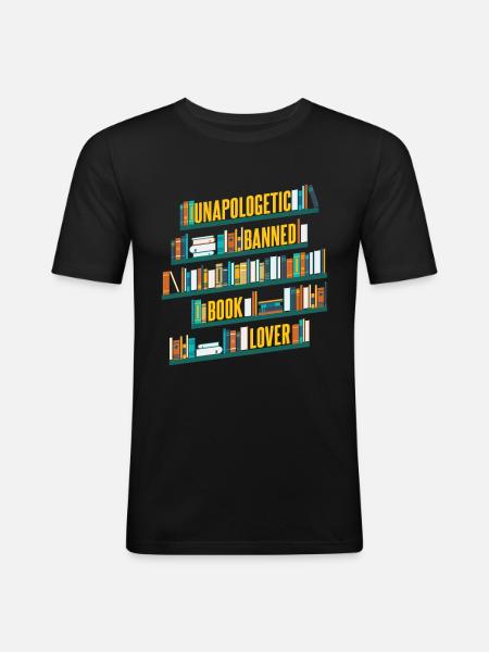 Unapologetic Banned Book Lover - Men's Slim Fit T-Shirt - black