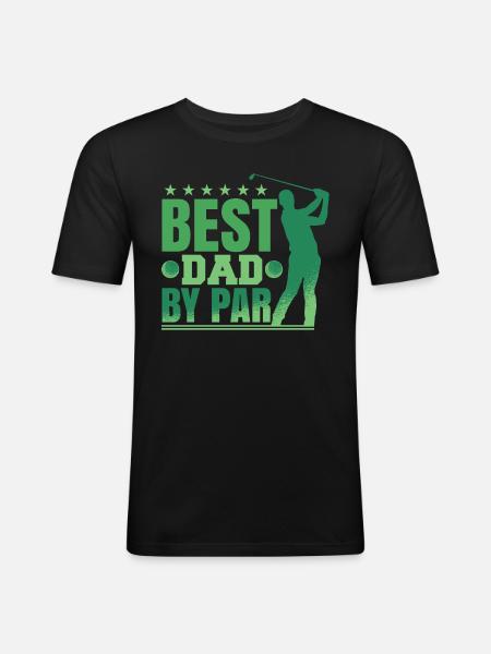 Best Dad By Par - Men's Slim Fit T-Shirt - black