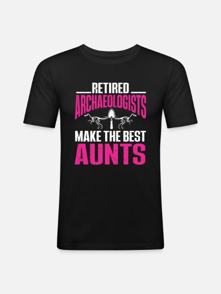 Archaeologist Gift Archaeology - Men's Slim Fit T-Shirt - black