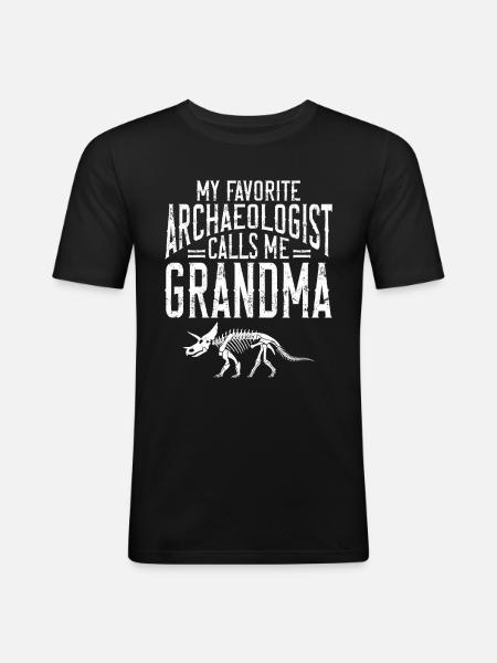 Archaeologist Gift Archaeology - Men's Slim Fit T-Shirt - black