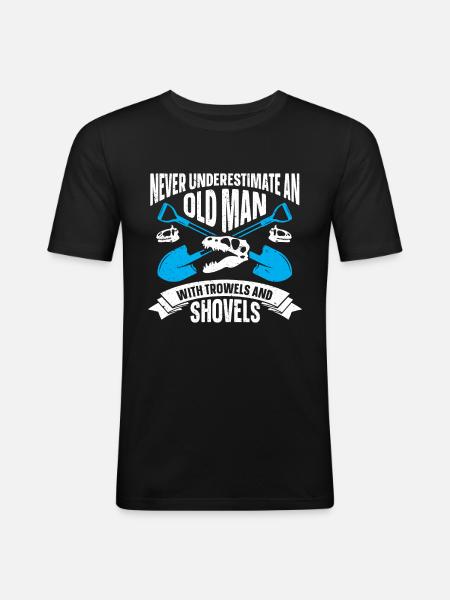 Archaeologist Gift Archaeology - Men's Slim Fit T-Shirt - black