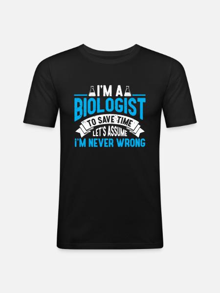 Biology Gift Biologist - Men's Slim Fit T-Shirt - black