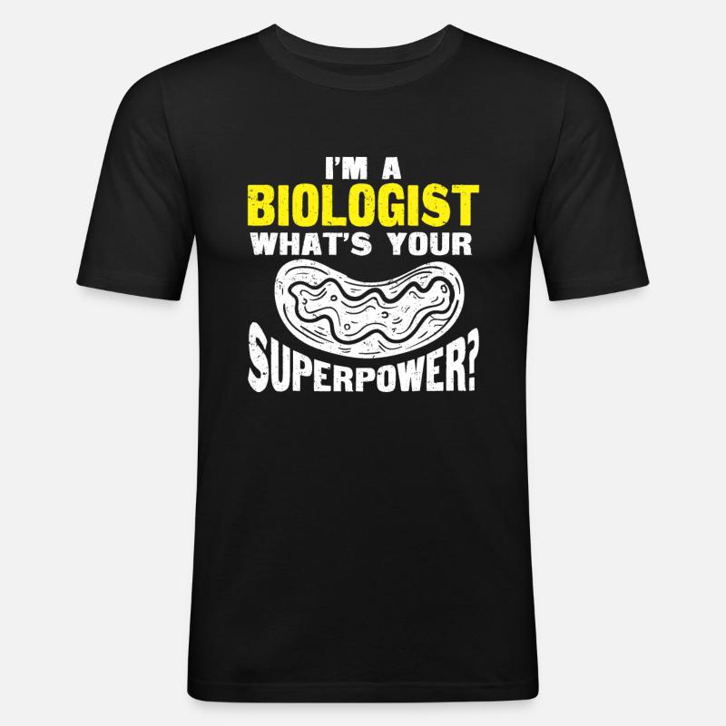 Biologie Geschenk Biologe - Männer Slim Fit T-Shirt - Schwarz