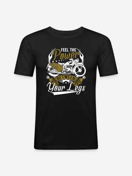 Motorcycle Rider Funny - Men's Slim Fit T-Shirt - black