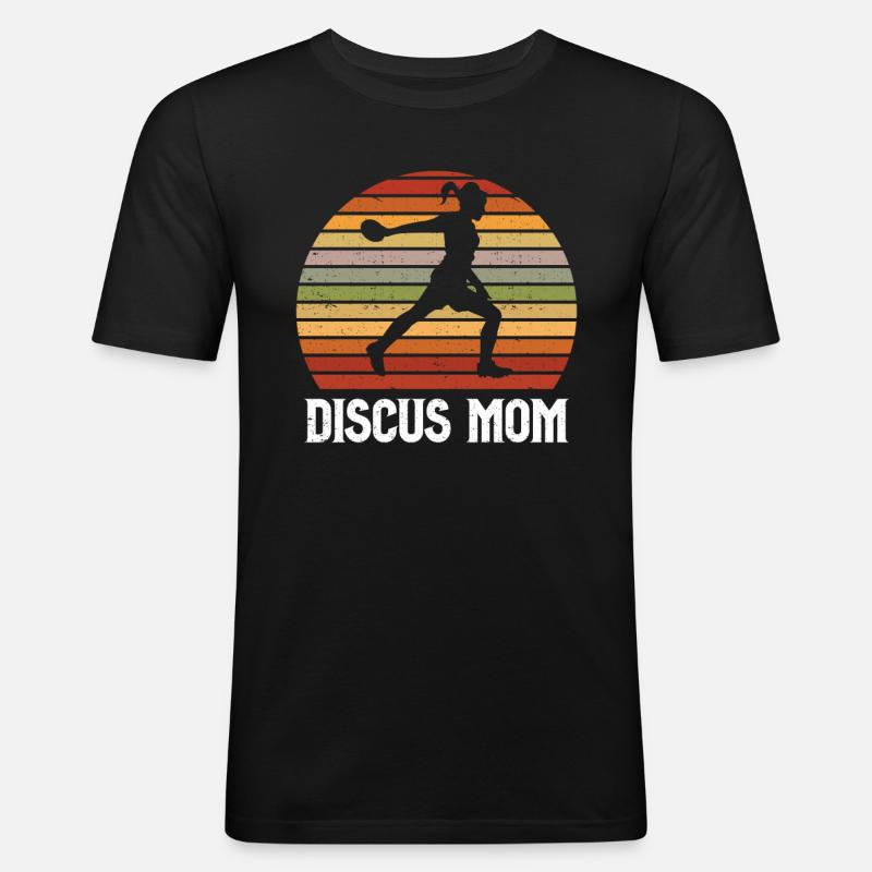 Discus Thrower Gift Discus Throwing - Men's Slim Fit T-Shirt - black