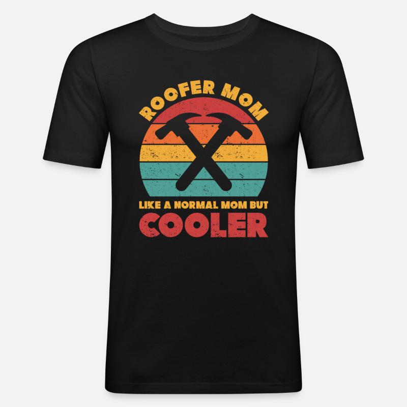 Dachdecker Geschenk Arbeit Handwerker Dachdecker - Männer Slim Fit T-Shirt - Schwarz