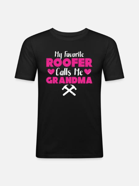 Dachdecker Geschenk Arbeit Handwerker Dachdecker - Männer Slim Fit T-Shirt - Schwarz
