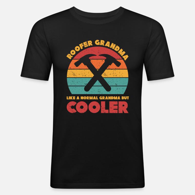 Dachdecker Geschenk Arbeit Handwerker Dachdecker - Männer Slim Fit T-Shirt - Schwarz