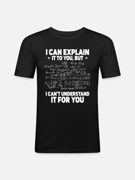Funny Math Teacher Quote - Men's Slim Fit T-Shirt - black