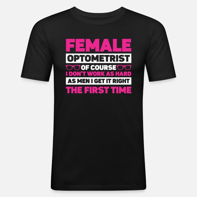 Optiker Geschenk Optometrie - Männer Slim Fit T-Shirt - Schwarz