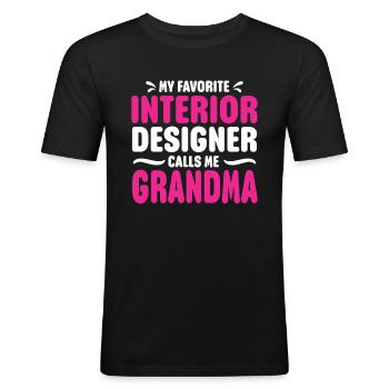 Interior Designer Gift Interior Decoration Designer - Men's Slim Fit T-Shirt - black - Front - Nik (191cm)