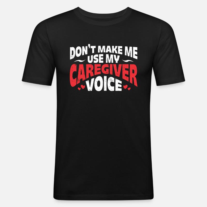 Pflegekraft Geschenk Krankenschwester - Männer Slim Fit T-Shirt - Schwarz