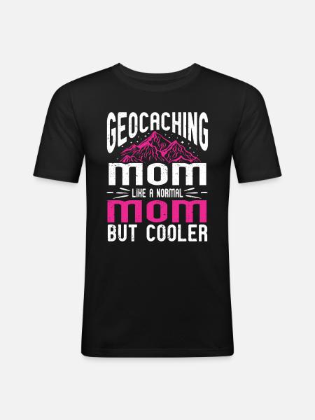 Geocaching Gift Geocacher Geocache - Men's Slim Fit T-Shirt - black
