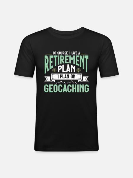 Geocaching Gift Geocacher Geocache - Men's Slim Fit T-Shirt - black
