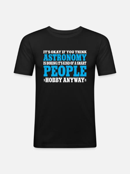 Astronomer Gift Astrology Telescope Astronomy - Men's Slim Fit T-Shirt - black