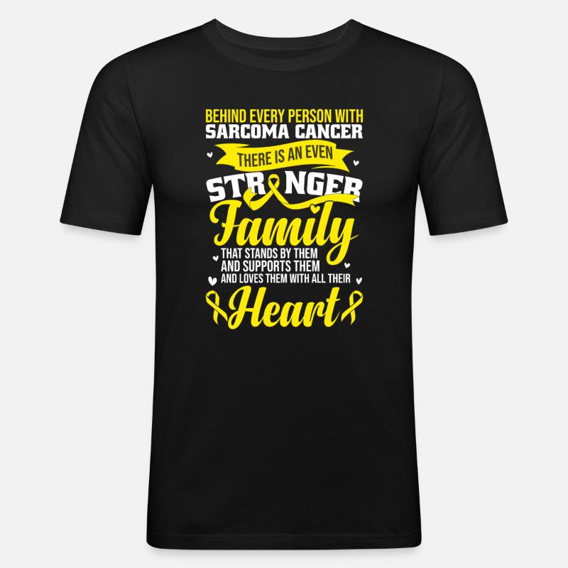 Unterstützung bei Sarkomkrebs - Männer Slim Fit T-Shirt - Schwarz