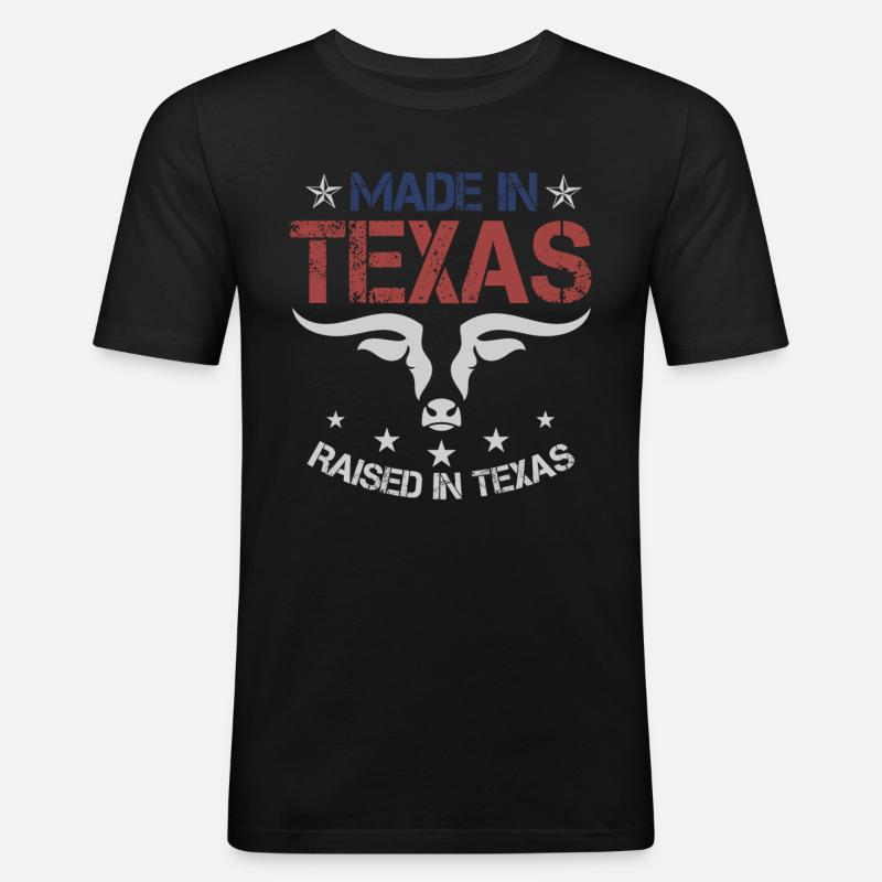 Aufgewachsener Texas-Texaner - Männer Slim Fit T-Shirt - Schwarz