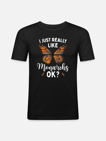 Citation de l’amant monarque - T-shirt près du corps Homme - noir