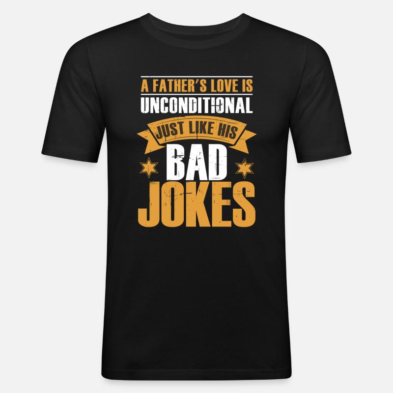 Die Liebe eines Vaters - Männer Slim Fit T-Shirt - Schwarz