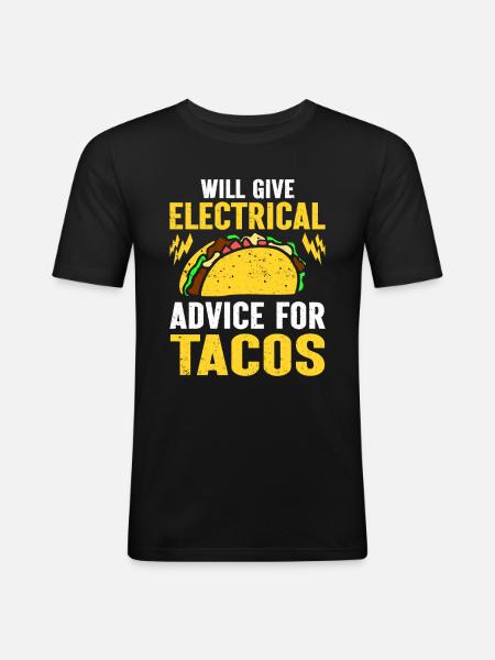 Electrician Gift - Men's Slim Fit T-Shirt - black