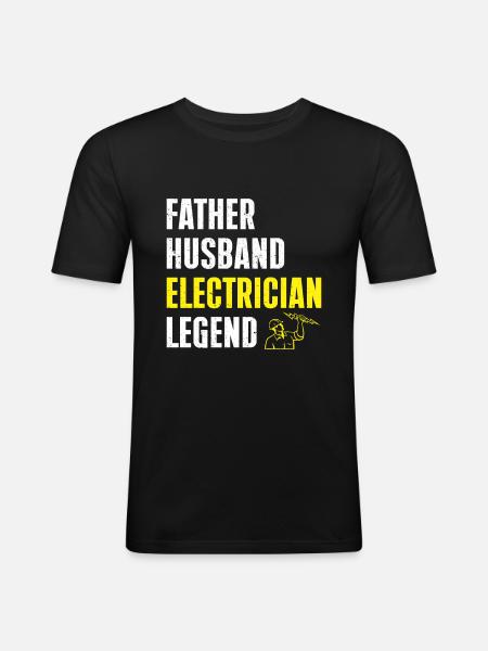 Electrician Gift - Men's Slim Fit T-Shirt - black