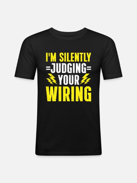 Electrician Gift - Men's Slim Fit T-Shirt - black