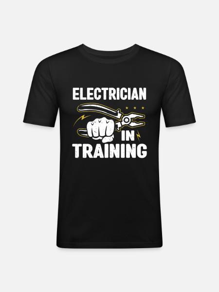 Cadeau d’électricien - T-shirt près du corps Homme - noir