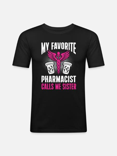 Apothecary Gift Pharmacy - Men's Slim Fit T-Shirt - black