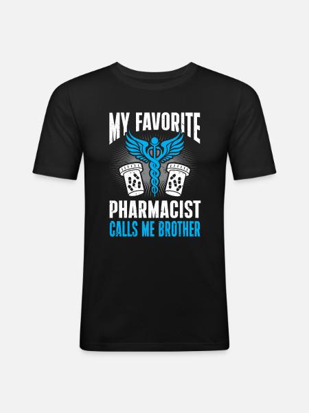Apothecary Gift Pharmacy - Men's Slim Fit T-Shirt - black