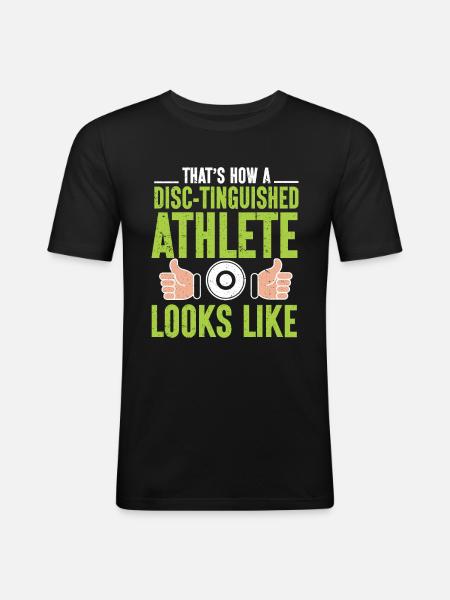 Discus thrower Athletics Disc throw - Men's Slim Fit T-Shirt - black