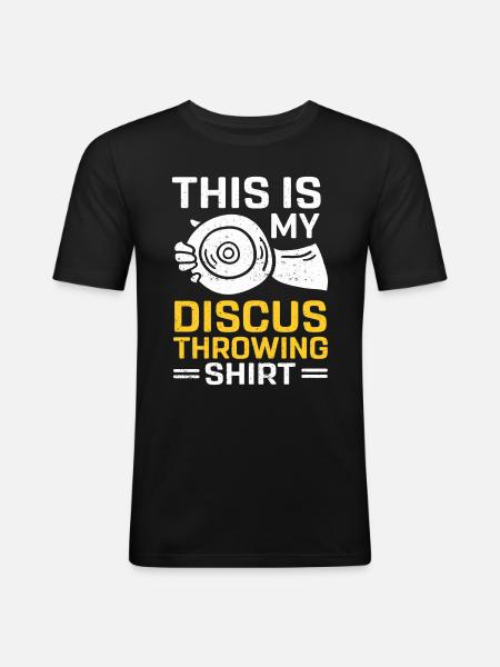 Discus thrower Athletics Disc throw - Men's Slim Fit T-Shirt - black