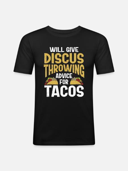 Discus thrower Athletics Disc throw - Men's Slim Fit T-Shirt - black