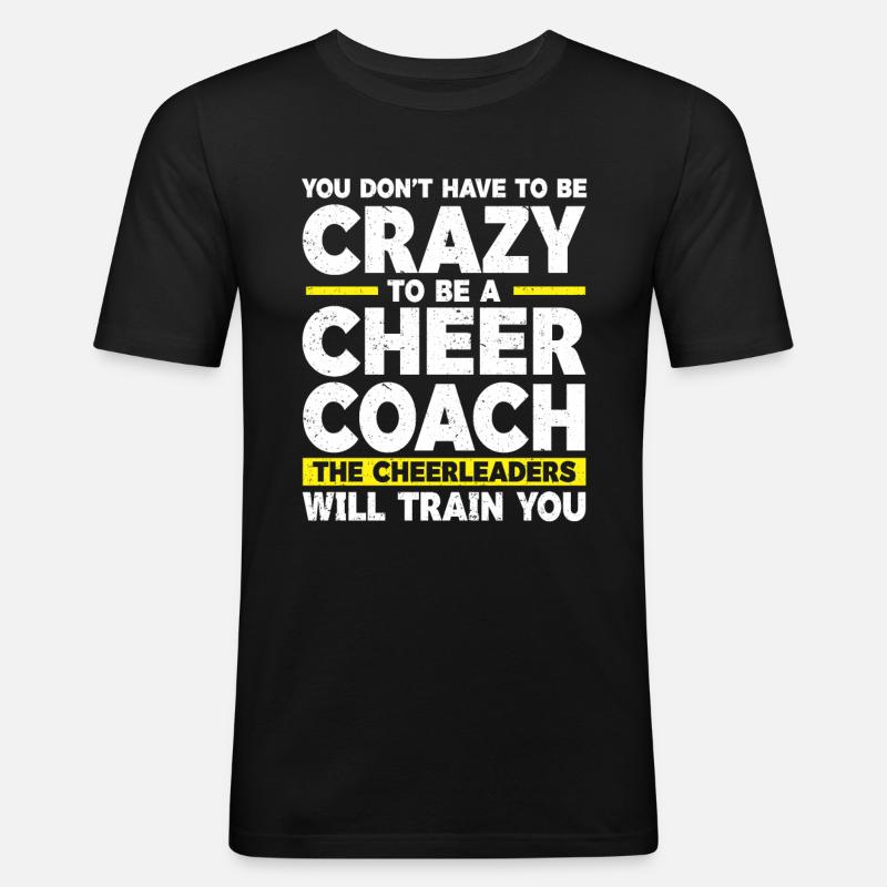 Cheerleader Cheerleading Cheer Trainer - Männer Slim Fit T-Shirt - Schwarz