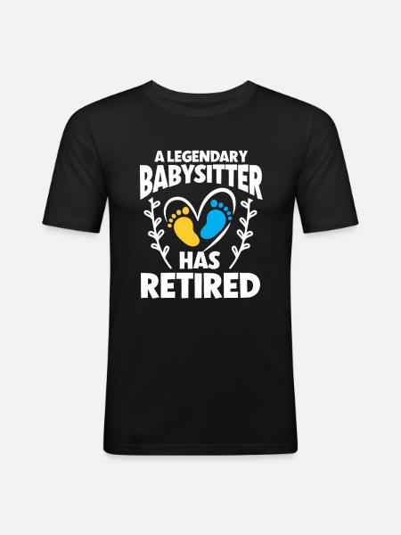 Nanny Daycare Babysitter - Men's Slim Fit T-Shirt - black