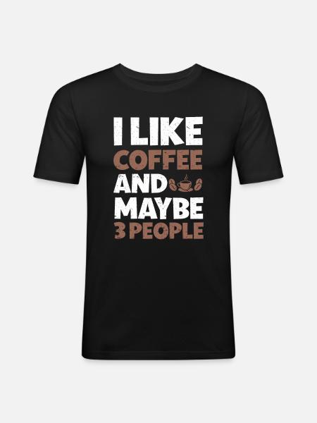 Barista Coffee - Men's Slim Fit T-Shirt - black