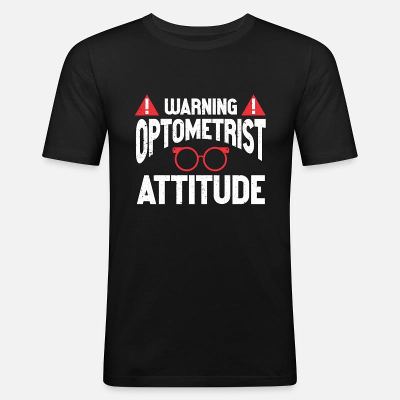 Optometrist Optiker Optometrie - Männer Slim Fit T-Shirt - Schwarz