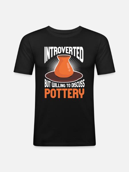 Ceramic Artist Clay Pottery - Men's Slim Fit T-Shirt - black