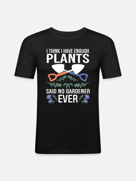 Gartenbau LandschaftsbauGarten Gärtner - Männer Slim Fit T-Shirt - Schwarz