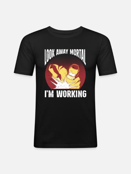 Welder Welding - Men's Slim Fit T-Shirt - black