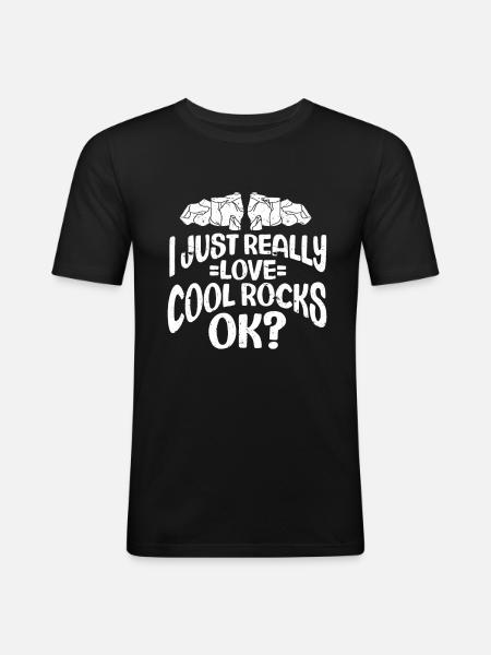 Geologist Stones Stone Collector - Men's Slim Fit T-Shirt - black