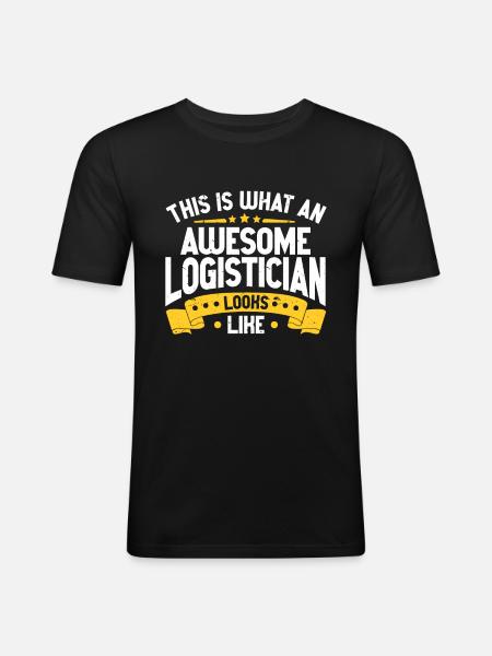Logistician Logistics - Men's Slim Fit T-Shirt - black