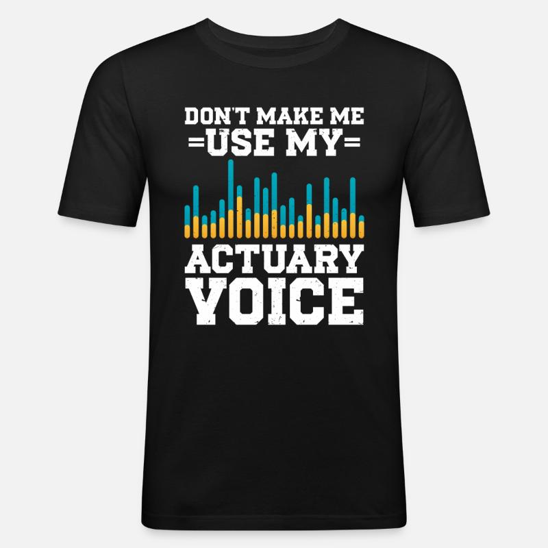 Aktuar Statistiker - Männer Slim Fit T-Shirt - Schwarz